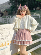 Small Ointment - Sweet Lolita Thick Sweater Coat Puff Sleeve