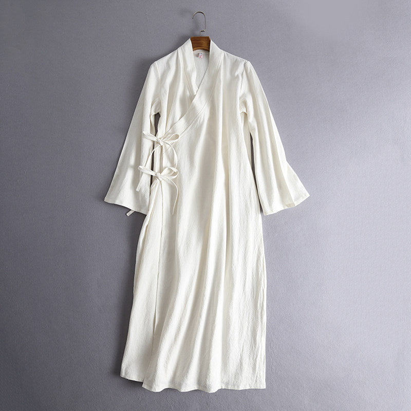 Luo Xia 落霞 Falling Clouds Men's Song & Ming Cotton Linen Jiaoling Changshan Long Top
