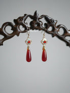 Oriental Ruby Earrings | Hanfu Jewelry