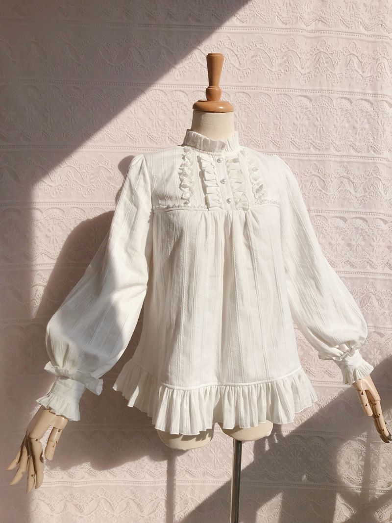 Japanese Fashion Cotton Lolita Long Sleeve Blouse