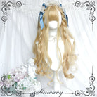 Light Blone Wavy Lolita Wig, Straight Bang