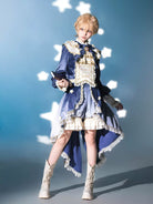 Dream Cloud - Ouji Lolita High-Low Tailcoat, Puffy Lantern Shorts