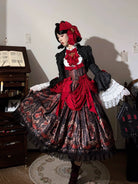 Perfume Bottle - Gothic Lolita Bust-support Printed JSK Dress Set