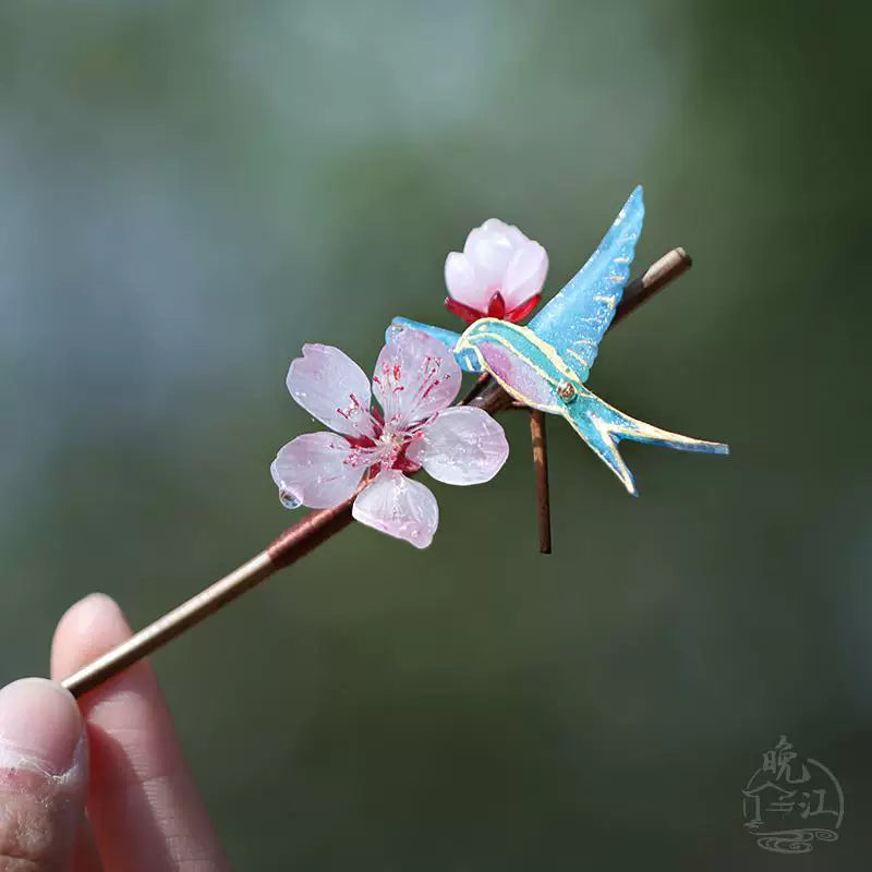Swallow Flower Hair Stick | Ancient Chinese Hair Accessory