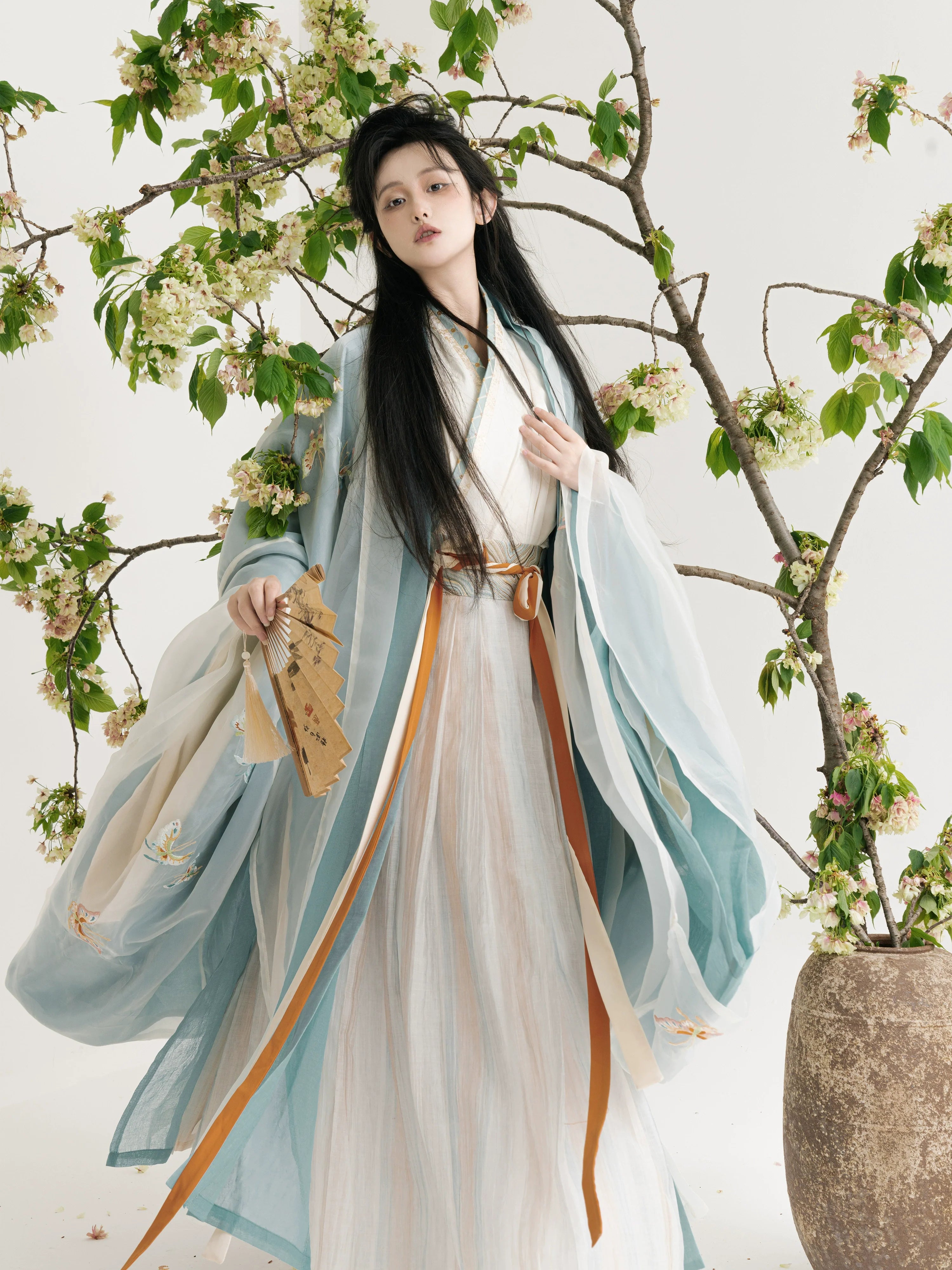 Wei Jin Dynasty Men and Women Qiyao Ruqun Hanfu | Yun Mengze 云梦泽