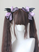Gothic Lolita Hair Clips, Cross & Devil Wings