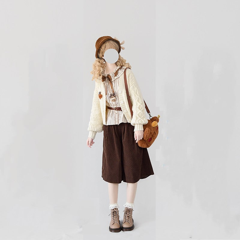 Vintage Loose Lolita Corduroy Pants
