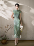 Short Sleeve Old Hong Kong Style Qipao | Jade