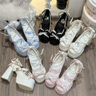 Dreamy Butterfly - Sweet Lolita Round Toe Heel Shoes, Bows & Ruffles
