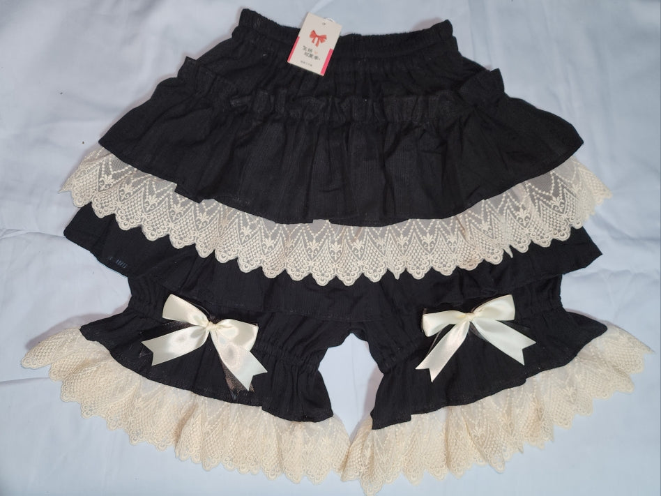 Cotton Lolita Bloomers, Jacquard Multi-layer