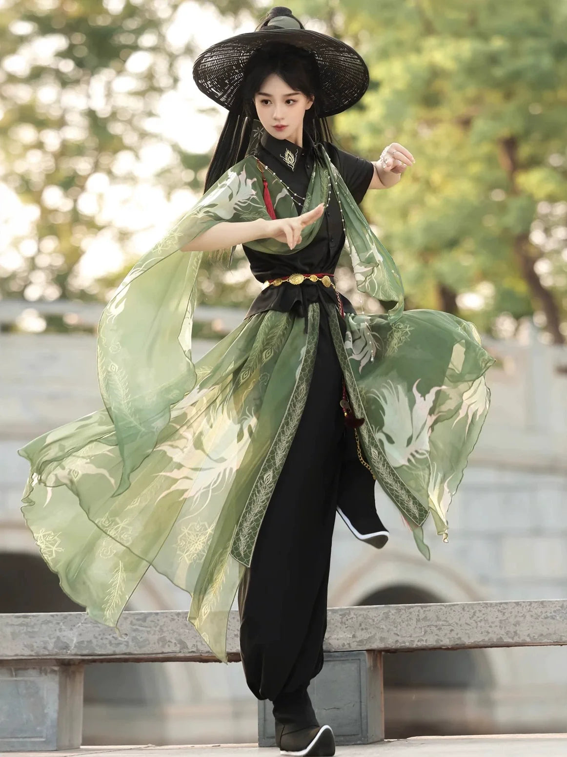 Changli 长离 - Hanfu Inspired Outfit Exotic Style Bloomers & Shirt Set