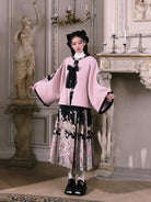 Ming Dynasty Modern Hanfu Jacket and Mamianqun - Spring Peach Mountain 春山桃龙