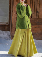 Chinese Round Collar Jacket & Elastic Skirt | Chuheng 初蘅