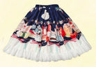 Kawaii Cotton Lolita SK With Bunny & Cosmic Cat Prints