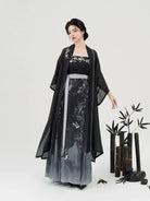 New Chinese Style Women Lightweight Cardigan & Modern Hanfu Dress - Swallow Returns 墨燕春归 (Preorder)