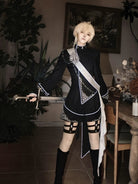 Oathbound Sword - Embroidery Ouji Lolita Set, High-Low Hem Coat