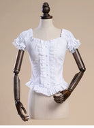 Elegant Lolita Lace Shirt, Off-Shoulder