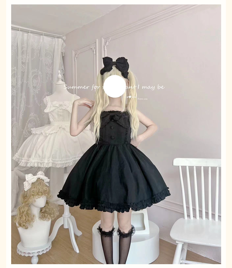 Plus Size Sweet Lolita JSK Dress, Multicolor and Ruffle Detail