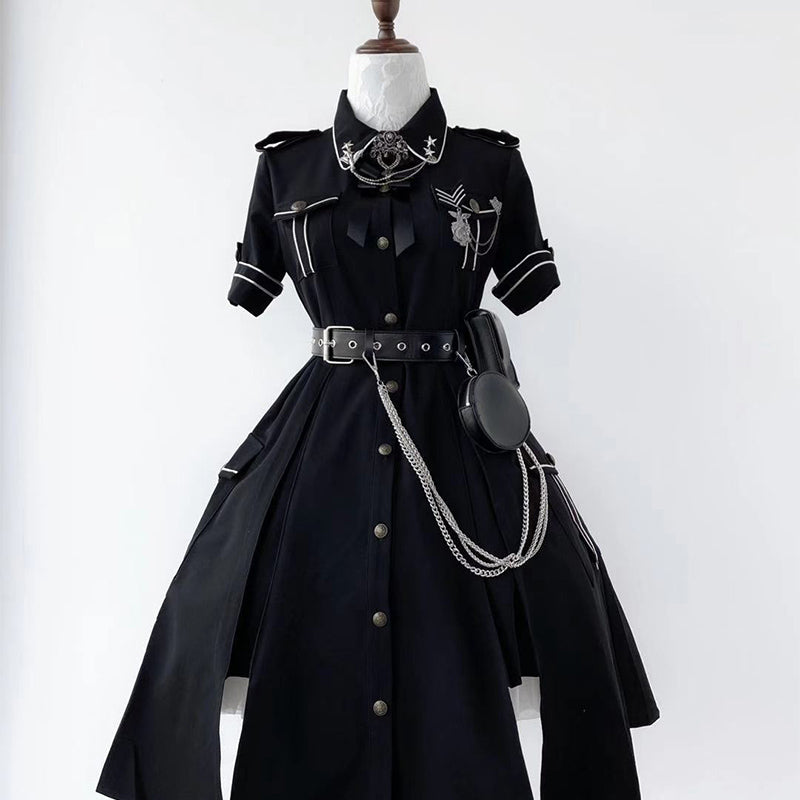 Evil Python 2.0 - Military Lolita Gothic OP Dress