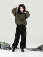 New Chinese Style Women Outdoor Hooded Jacket & Relaxed Straight-Leg Utility Pants - Guanchuanhai 观川海 (Preorder)