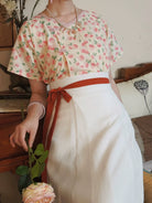 Taozi Guodong 桃子果冻 Peach Jelly Modernized Tang Dynasty Beizi Banbi Top & Poqun Skirt Set