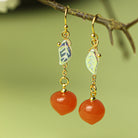 Peach Resin Earrings | Hanfu Jewelry