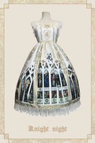 Stained Glass Sain - Classic Lolita Printed Jumper Dress