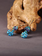 Sapphire Floral Beads Earrings | Cheongsam Jewelry