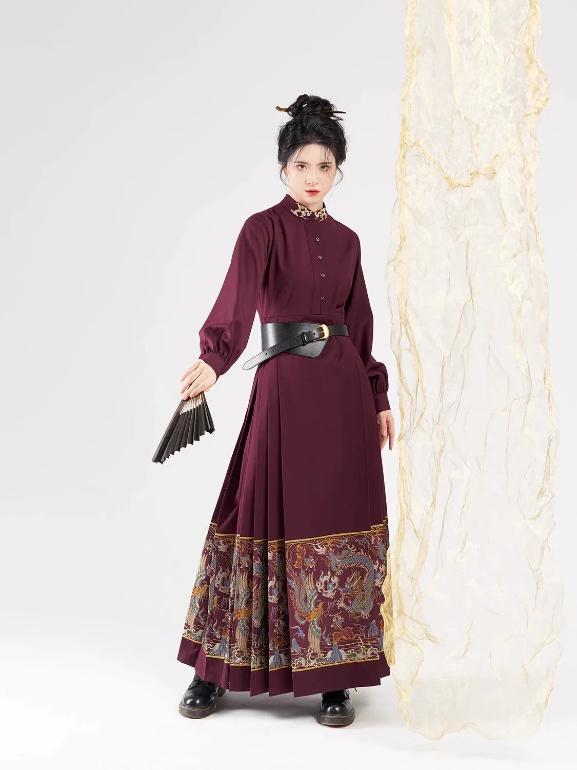 Ming Dynasty Modern Hanfu Horse Face Dress - Qingyun 卿云