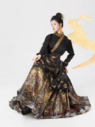 Ming Dynasty Modern Hanfu Mamianqun Outfit - Copper Furnace 铜炉