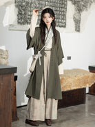 Song Dynasty Modern Hanfu Cardigan with Wide Leg Pants - Yunye 云野 (Preorder)