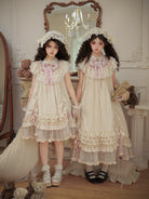 Lily's Dream - Cotton Lining Classic Lolita OP, Drawstring Liftable Hem