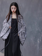 Wei, Jin and Southern and Northern Dynasties Style Bamboo Printed Cardigan - Zhuying 竹影 (Preorder)