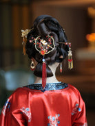 Flying Bird and Floral - Bridal Hairpin Classical Chinese Wedding Headpiece for Xiuhe and Morning Robe Bride
