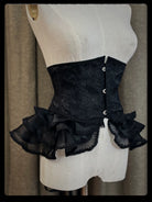 Plus Size Gothic Lolita Fishbone Waist Cincher, Layered Tulle
