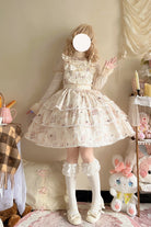 Plus Size Kawaii Lolita Jumper Dress, Bunny Print