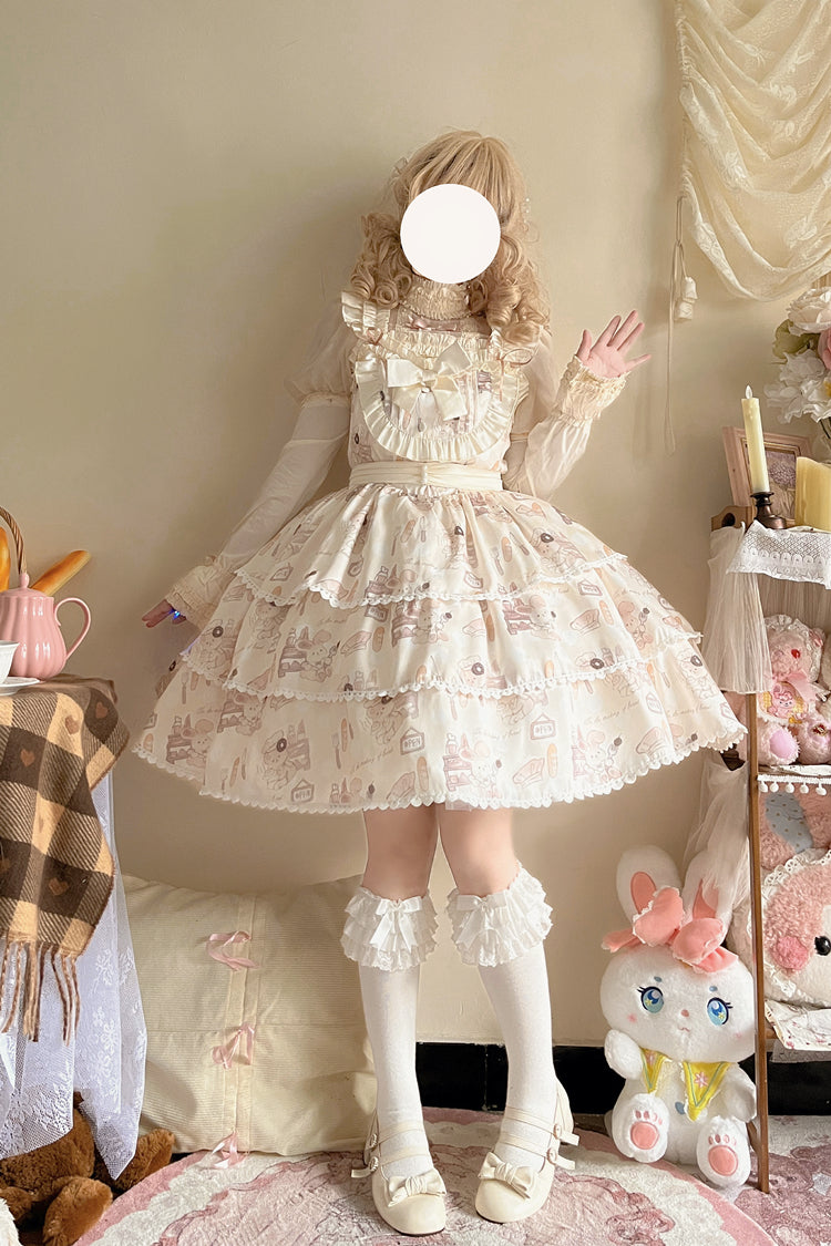 Plus Size Kawaii Lolita Jumper Dress, Bunny Print