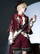 Heir - Military Ouji Lolita Blouse, Coat & Shorts Set