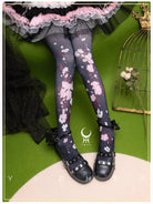 Floating Sakura - Stretchy Sakura Print Lolita Pantyhose