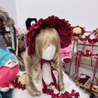 Handmade Cotton Lolita Bonnet Rose Elements BNT