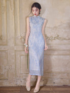 Sleeveless Long Cheongsam | Cloudlike