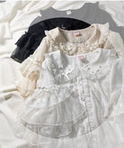 Lolita Sweetheart Cute Snowflake Chiffon Blouse