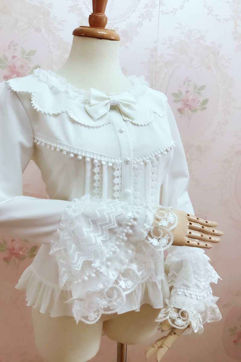 Petal Collar Princess Sleeve Vintage Blouse