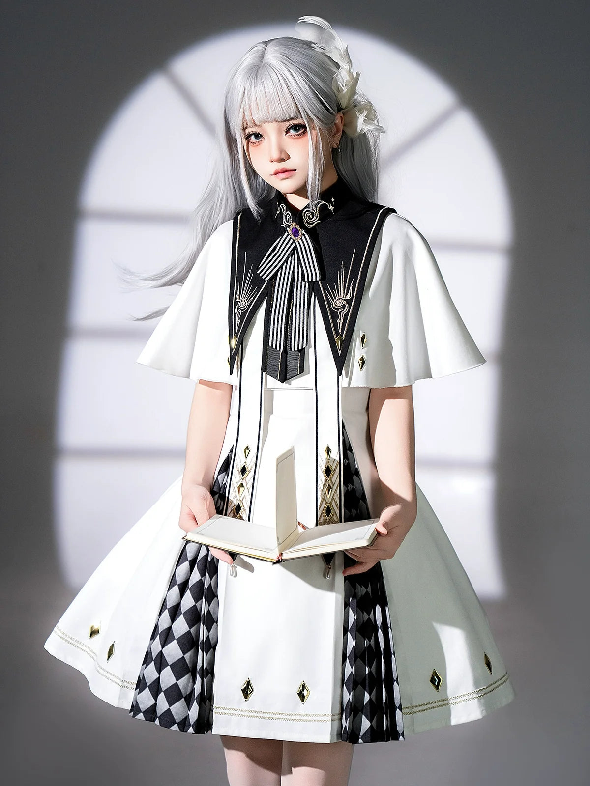 Eye of Truth - Elegant Gothic Lolita Dress Suit With Embroidery