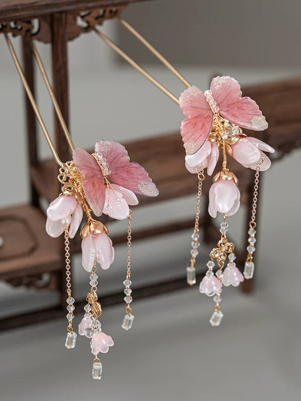 Peach Blossom Magnolia Hair Stick | Ancient Chinese Hair Accessory