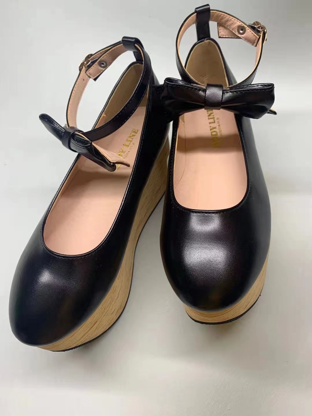 Japanese Style Wooden-like Platform Wa Lolita Shoes
