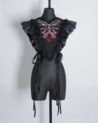 MMM - Gothic Lolita Accessory Red Bone Fake Collar