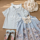 Kawaii Lolita Plaid Blouse With Cat Ear Peter Pan Collar
