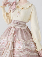 Japanese Style Lolita Sweater Puff Sleeves Knit Undershirt