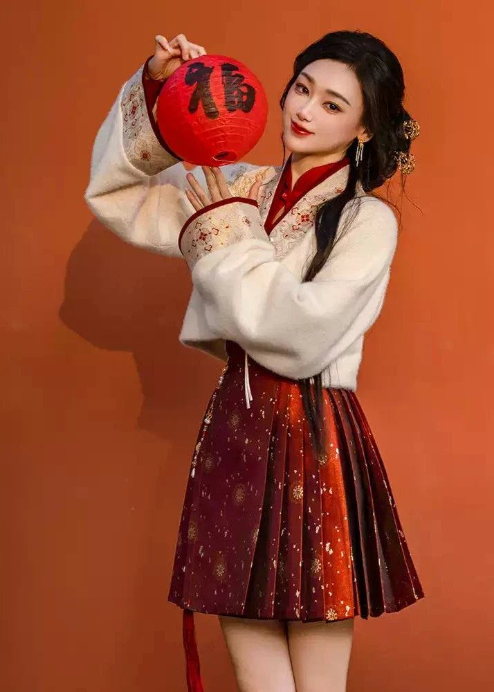 Yearly Bloom | Modern 3-Piece Mamian Dress Set (年年)